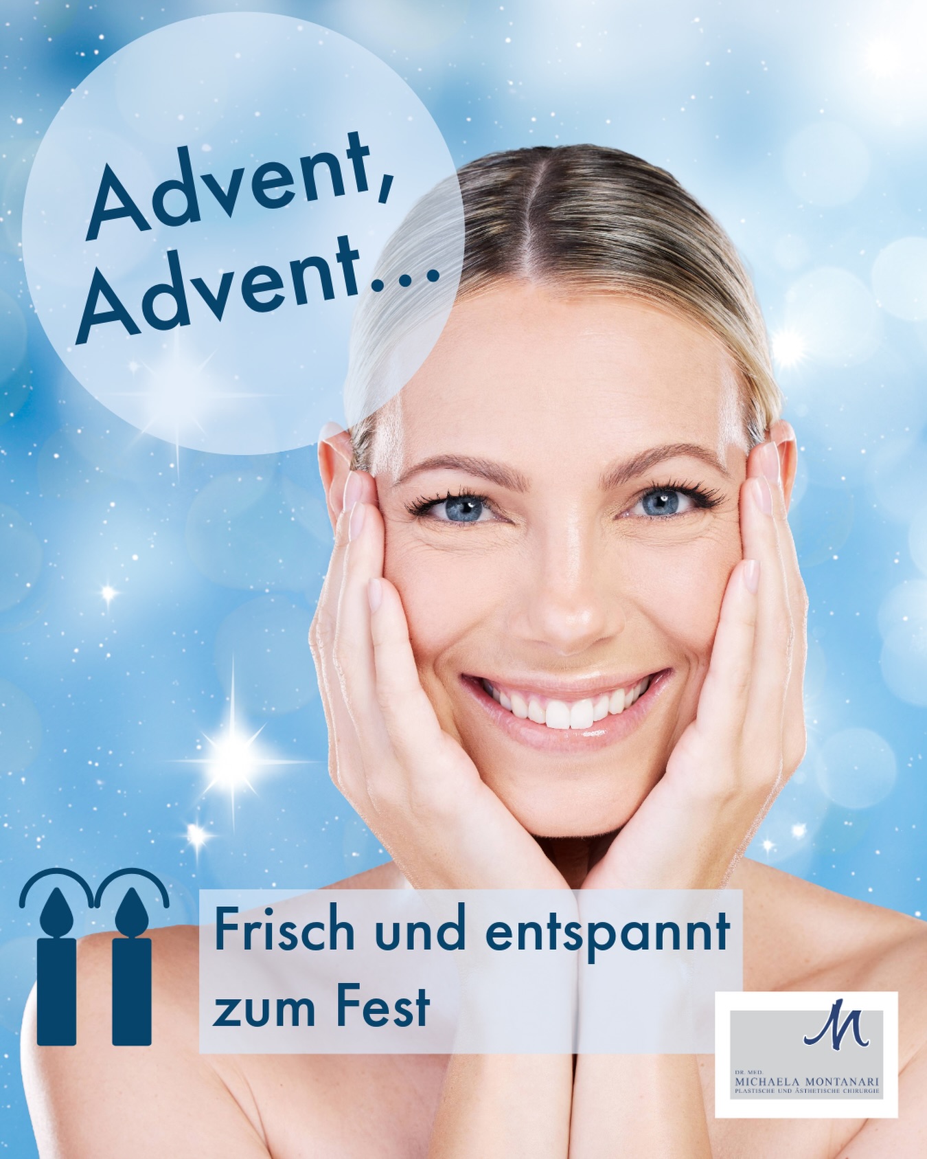 *Montanari am Montag* - Advent, Advent – entspannt dem fest entgegen… Klar, wünsche wir uns alle eine besinnliche und ruhige Zeit vor Weihnachten – alles andere ist aber meist der Fall. So viel, was vor dem Fest noch erledigt werden muss. Aber was, wenn man Ihnen den Stress nicht ansieht, weil sie herrlich entspannt wirken? 💉Botulinumtoxin Typ A, auch bekannt unter Botox, ist ein Medikament, welches in sehr niedriger Dosierung gezielt bestimmte Muskeln entspannt, da es die Nervenübertragung zum Muskel bremst. Dieser kann sich dann, je nach Dosierung, nicht mehr oder nur noch leicht zusammenziehen. Dadurch können mimikbedingte Falten wie auf der Stirn oder seitlich der Augen weniger stark hervortreten. Das Gesicht wirkt oft glatter und entspannter. ℹ️ Good to know 🕖 Die vollständige Wirkung setzt nach 7 – 10 Tagen ein und hält in der Regel mehrere Monate an. ❗️Botulinumtoxin Typ A füllt keine Falten auf – es reduziert die Muskelaktivität, die sie entstehen lässt. Deshalb wird die Entstehung tiefer Mimikfalten auch ein Stück weit verlangsamt. #botulinumtoxin #botox #xmasglow