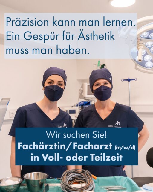 ✨We’re growing – come and grow with us!💫We are looking for medical staff to join our team. For our well-established practice specialising in plastic and aesthetic surgery in Bochum, we are seeking, to start as soon as possible, a ▪️Specialist (m/f/d) in Plastic and Aesthetic Surgery and/or▪️a Specialist (m/f/d) in Dermatology with a focus on aesthetics, on a full-time or part-time basis. Our practice, led by Dr Michaela Montanari, is dedicated to modern aesthetic medicine and plastic surgery, upholding high standards of medical quality, personalised consultation and responsible care for our patients.To strengthen our medical team, we are looking for a professionally qualified individual who is passionate about aesthetic medicine and would like to help shape the future of our practice in the long term.What you can expect from us▫️an established and diverse range of plastic and aesthetic surgery as well as aesthetic medicine▫️modern practice facilities and a professional, well-coordinated team▫️a challenging and varied scope of work▫️Opportunities to work independently and contribute your own areas of specialism▫️Collegial professional exchange and opportunities for personal development▫️A long-term working relationship▫️Regular working hours in an outpatient practice settingWhat you bring to the role✔️Completed specialist training in Plastic and Aesthetic Surgery or Dermatology✔️A professional interest in, and ideally practical experience of, aesthetic medicine✔️High standards regarding medical quality, patient safety and personalised consultation✔️A meticulous, responsible and team-oriented approach to work✔️Enjoyment of personal interaction with patientsInterested?Then we look forward to getting to know you.Please email your detailed application, including your CV and relevant certificates, to praxis@dr-montanari.de#jobadvertisement #specialist #plastic surgery #cosmetic surgery #cosmetic medicine