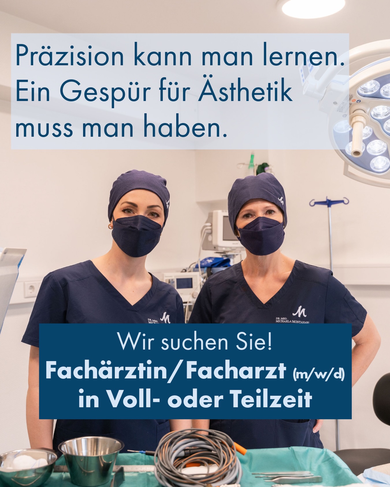✨Wir wachsen – wachsen mit uns!💫

Wir suchen ärztliche Verstärkung
Für unsere etablierte Praxis für Plastische und Ästhetische Chirurgie in Bochum suchen wir zum nächstmöglichen Zeitpunkt einen

▪️Facharzt (m/w/d) für Plastische und Ästhetische Chirurgie
und/oder
▪️Facharzt (m/w/d) für Dermatologie mit ästhetischem Schwerpunkt
in Voll- oder Teilzeit

Unsere Praxis unter der Leitung von Dr. Michaela Montanari steht für moderne ästhetische Medizin und Plastische Chirurgie mit einem hohen Anspruch an medizinische Qualität, individuelle Beratung und eine verantwortungsvolle Behandlung unserer Patienten.
Zur Verstärkung unseres ärztlichen Teams suchen wir eine fachlich qualifizierte Persönlichkeit, die Freude an der ästhetischen Medizin hat und unsere Praxis langfristig mitgestalten möchte.

Das erwartet Sie bei uns
▫️ein etabliertes und vielseitiges Spektrum der Plastischen und Ästhetischen Chirurgie sowie der ästhetischen Medizin
▫️moderne Praxisstrukturen und ein professionelles, eingespieltes Team
▫️ein anspruchsvolles und abwechslungsreiches Tätigkeitsfeld
▫️Raum für eigenverantwortliches Arbeiten und die Einbringung eigener fachlicher Schwerpunkte
▫️kollegialer fachlicher Austausch und Möglichkeiten zur persönlichen Weiterentwicklung
▫️eine langfristig angelegte Zusammenarbeit
▫️geregelte Arbeitszeiten in einem ambulanten Praxisumfeld

Das bringen Sie mit
✔️eine abgeschlossene Facharztweiterbildung in Plastischer und Ästhetischer Chirurgie oderDermatologie
✔️fachliches Interesse und idealerweise praktische Erfahrung im Bereich der ästhetischen Medizin
✔️einen hohen Anspruch an medizinische Qualität, Patientensicherheit und eine individuelle Beratung
✔️eine sorgfältige, verantwortungsbewusste und teamorientierte Arbeitsweise
✔️Freude am persönlichen Umgang mit Patienten

Interesse?
Dann freuen wir uns darauf, Sie kennenzulernen.
Bitte senden Sie Ihre aussagekräftige Bewerbung mit Lebenslauf und relevanten Qualifikationsnachweisen per E-Mail an praxis@dr-montanari.de

#stellenanzeige #facharzt #plastischechirurgie #ästhetichechiurgie #ästhetischemedizin