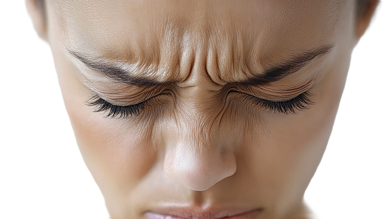 Frown lines